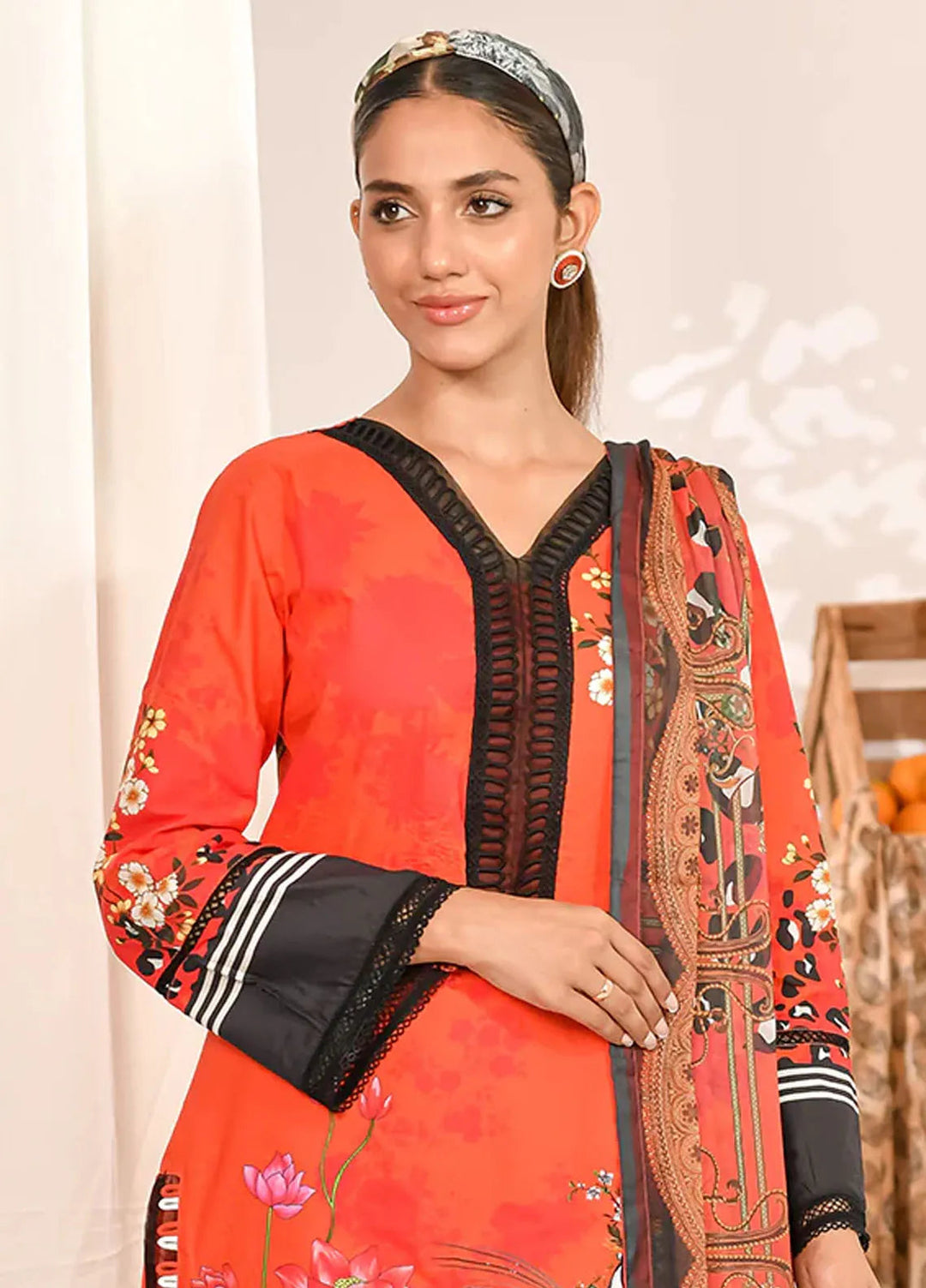 Tropicana By Fiona Printed Lawn Suit Unstitched 2 Piece FO24T Sparkle - Summer Collection