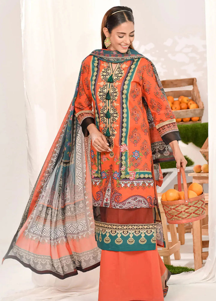 Tropicana By Fiona Printed Lawn Suit Unstitched 2 Piece FO24T Waltz - Summer Collection
