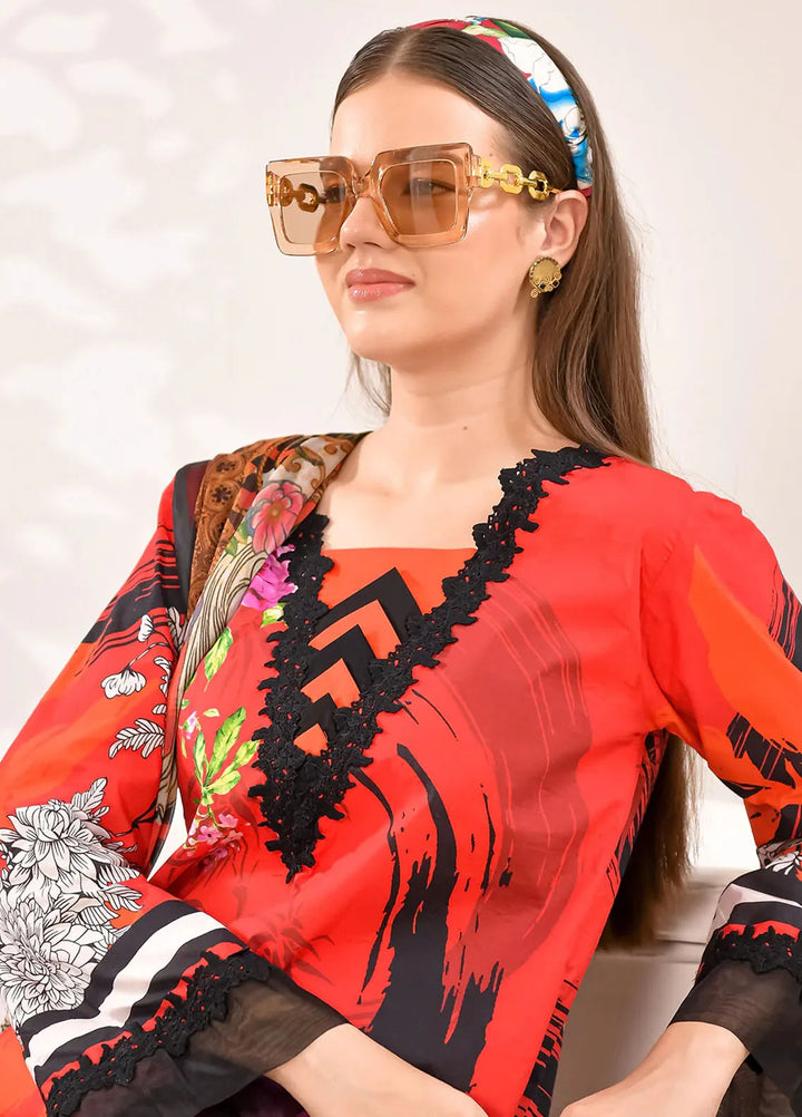 Tropicana By Fiona Printed Lawn Suit Unstitched 2 Piece FO24T Whisper - Summer Collection