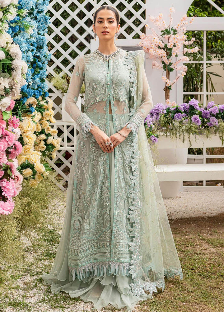 A'La Mode By Gisele Embroidered Chiffon Suits Unstitched 3 Piece GL22A Tulip - Luxury Collection