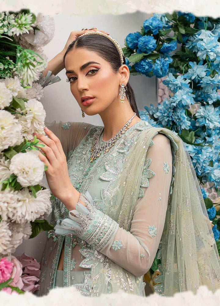 A'La Mode By Gisele Embroidered Chiffon Suits Unstitched 3 Piece GL22A Tulip - Luxury Collection