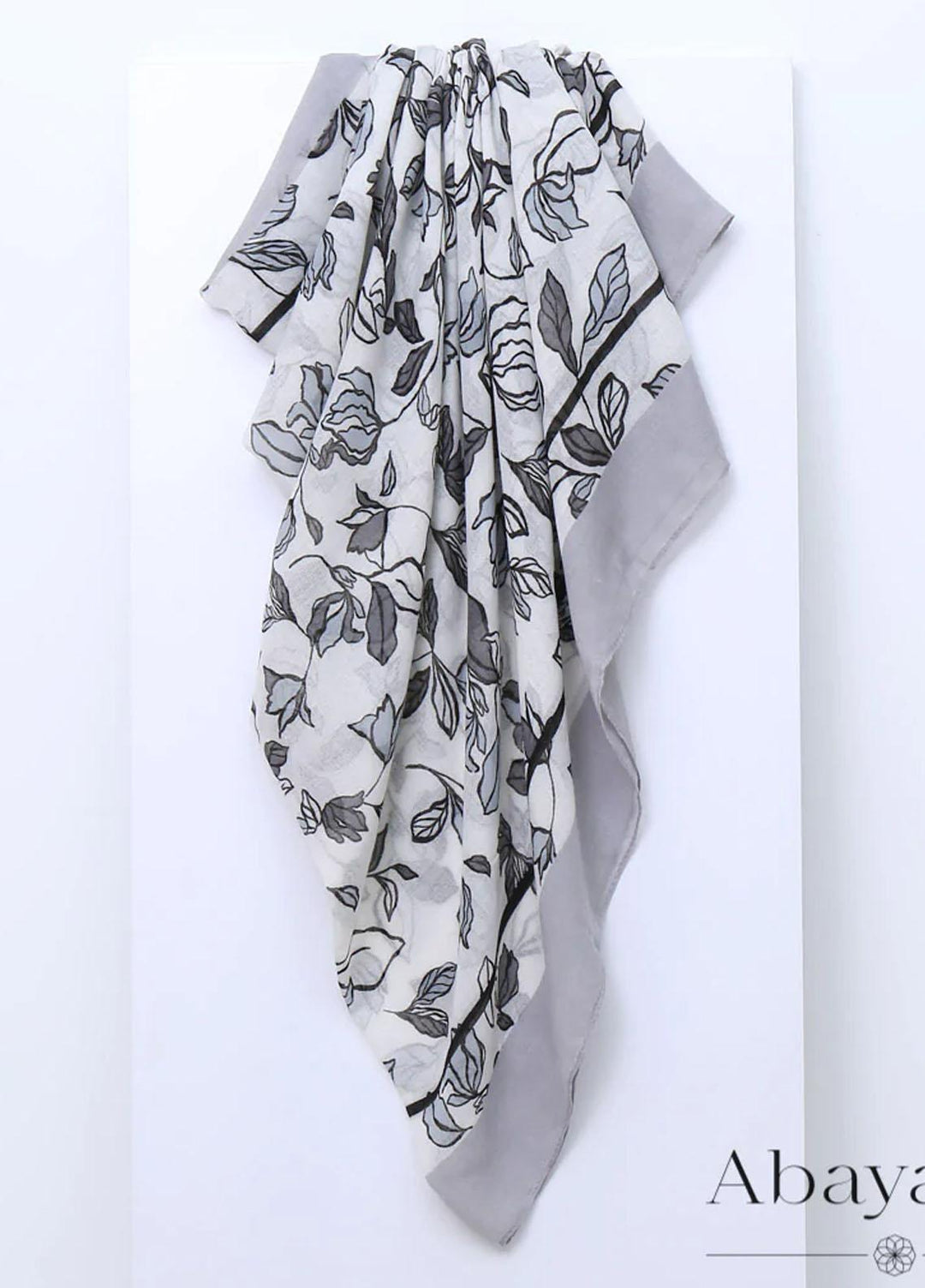 Abaya pk    Hijab ABA22HJ Grey Summer Tale Hijab - Women Hijabs