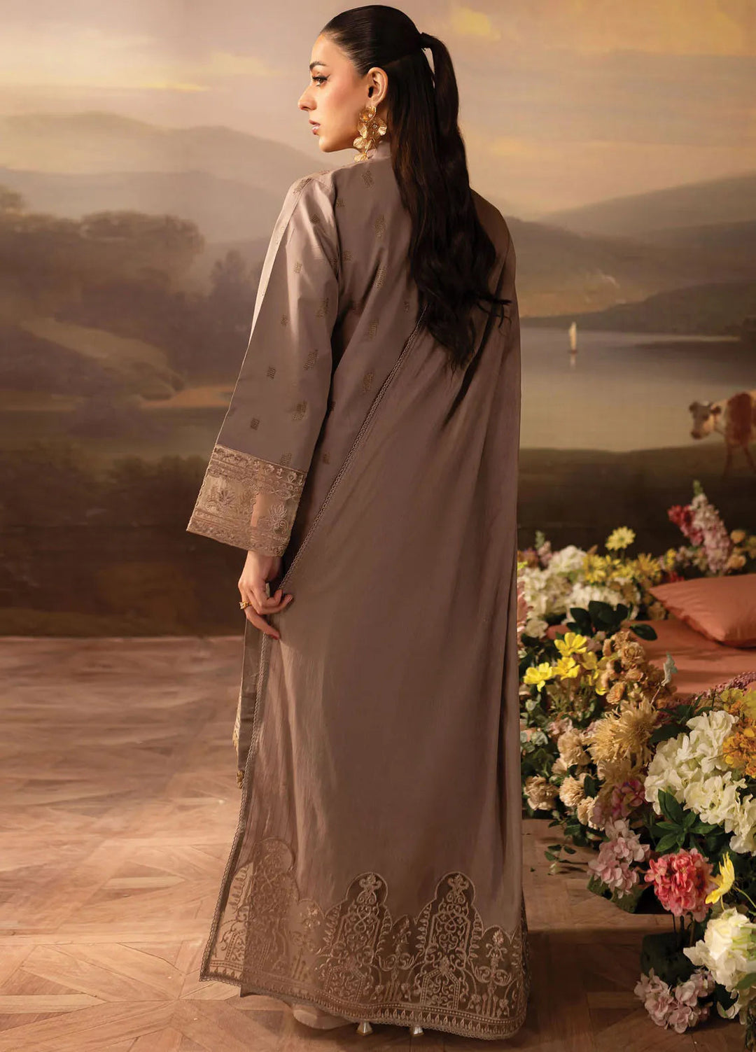 Twilight by Mahnur Embroidered Lawn Suits Unstitched 3 Piece MN25T D-01B Sienna - Summer Collection