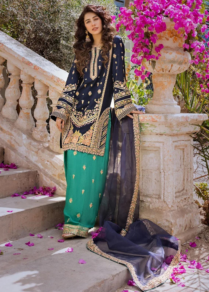 Umaima By Erum Khan Embroidered Raw Silk Suits Unstitched 3 Piece EK23U ANABIA - Eid Collection