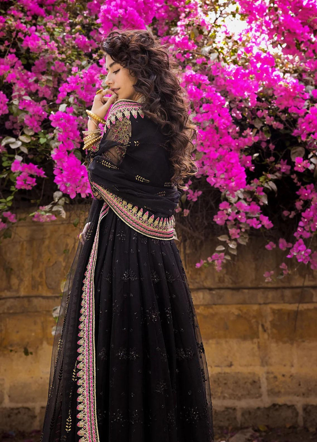 Umaima By Erum Khan Embroidered Net Suits Unstitched 4 Piece EK23U MAHJABEEN - Eid Collection