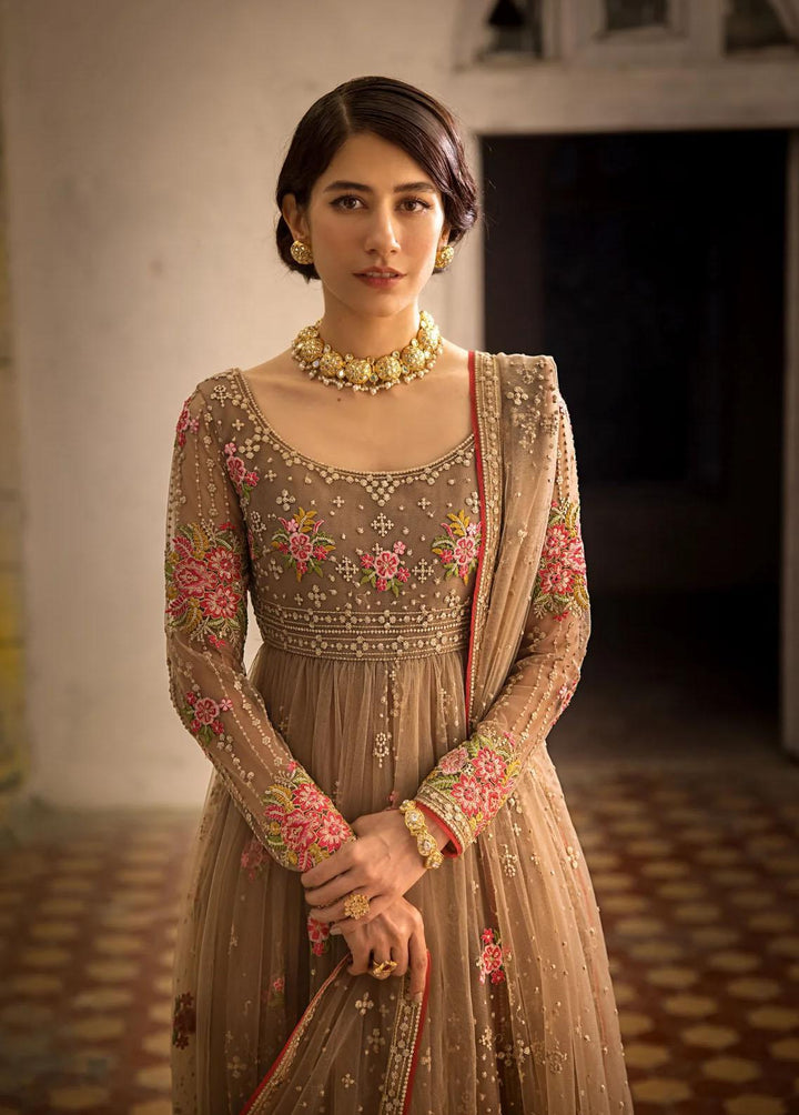 Umaima By Erum Khan Embroidered Net Suits Unstitched 4 Piece EK23U MIRAAL - Eid Collection