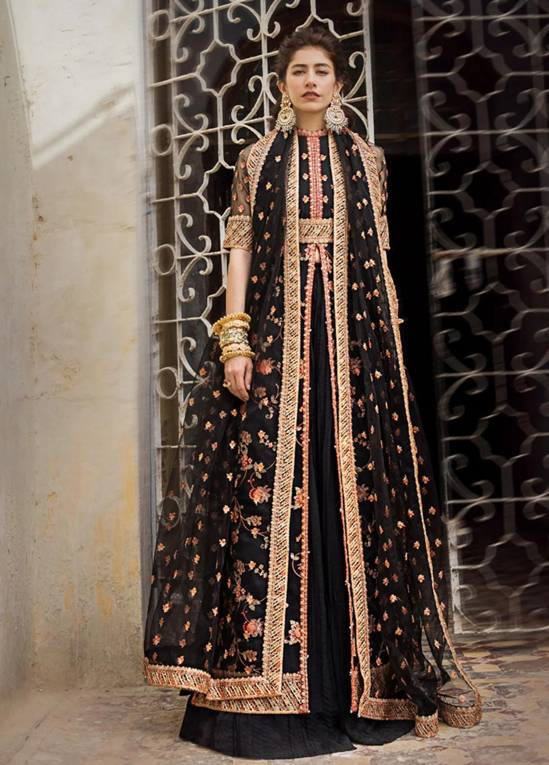 Umaima By Erum Khan Embroidered Organza Suits Unstitched 4 Piece EK23U SAFWA - Eid Collection
