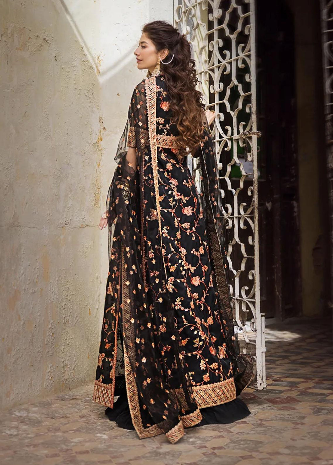 Umaima By Erum Khan Embroidered Organza Suits Unstitched 4 Piece EK23U SAFWA - Eid Collection