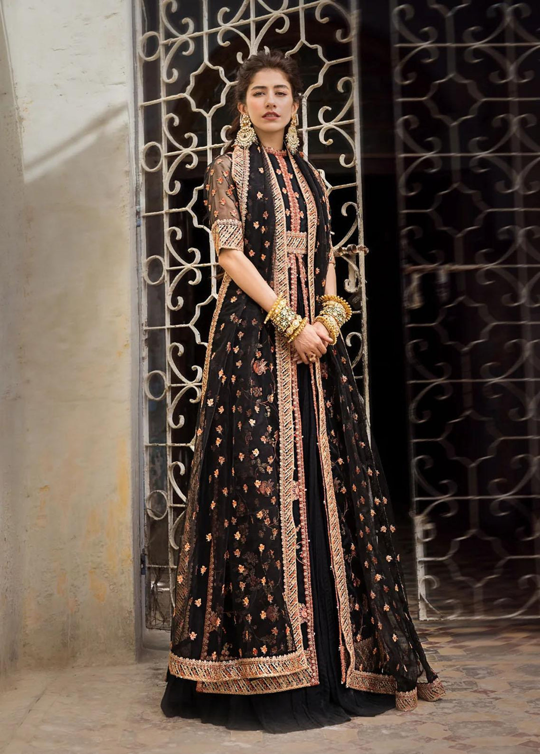 Umaima By Erum Khan Embroidered Organza Suits Unstitched 4 Piece EK23U SAFWA - Eid Collection