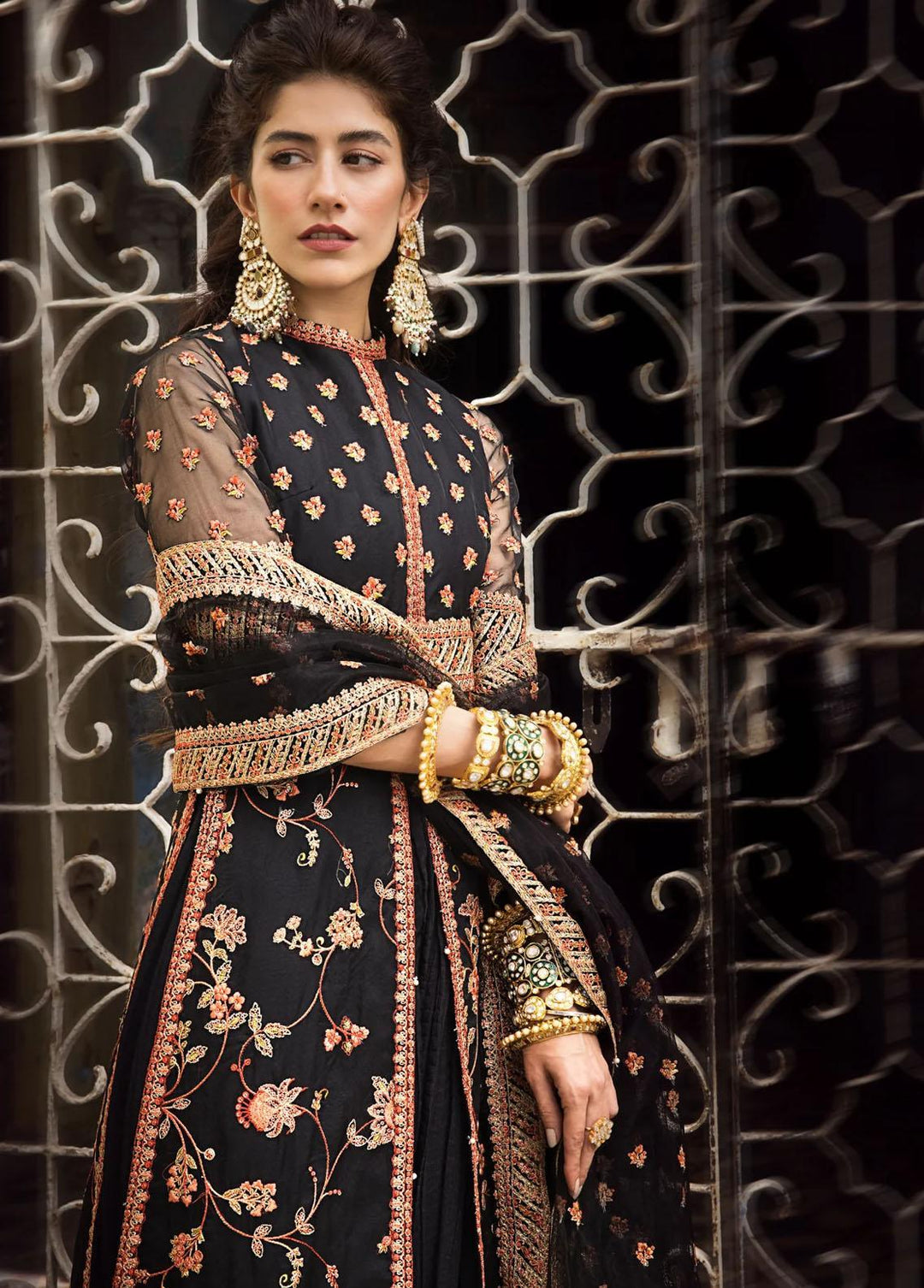 Umaima By Erum Khan Embroidered Organza Suits Unstitched 4 Piece EK23U SAFWA - Eid Collection