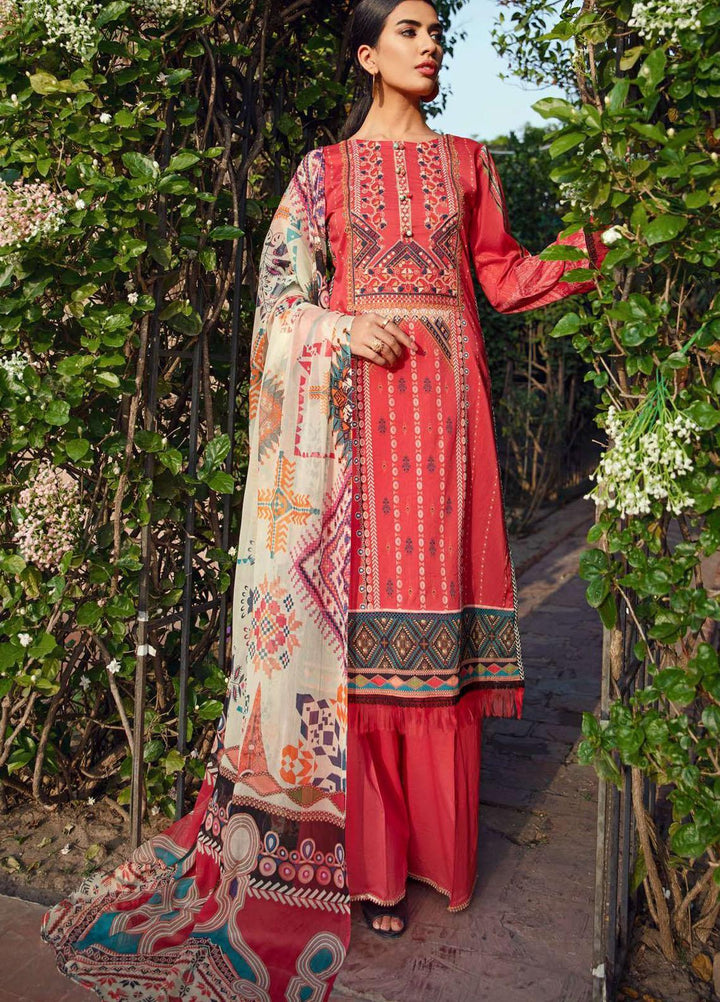 Umang by Motifz Embroidered Lawn Suits Unstitched 3 Piece MT21-LU2 2890 Arabseque - Summer Collection