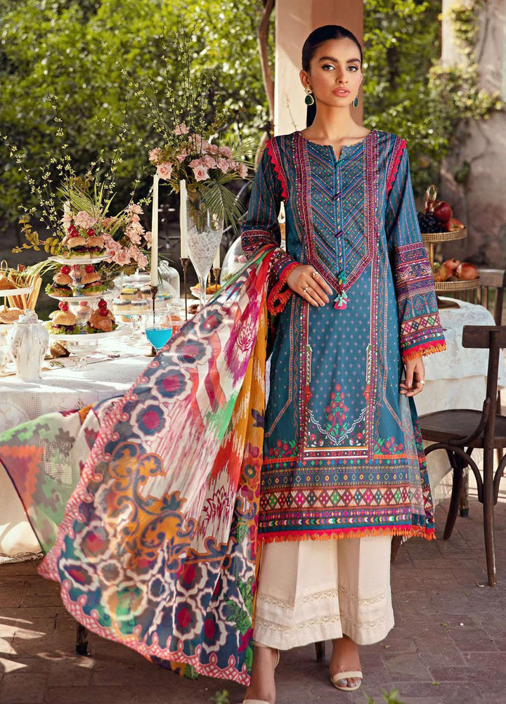 Umang by Motifz Embroidered Lawn Suits Unstitched 3 Piece MT21-LU2 2897 Saffron - Summer Collection