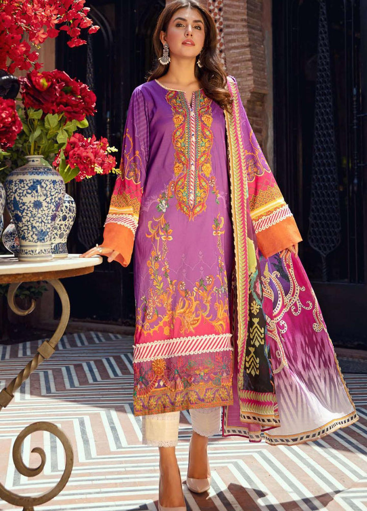 Umang by Motifz Embroidered Lawn Suits Unstitched 3 Piece MT21-LU2 2898 Crimson Garden - Summer Collection