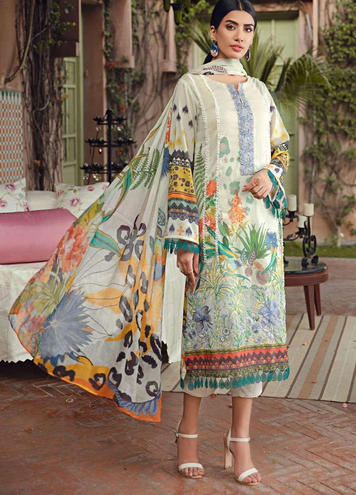 Umang by Motifz Embroidered Lawn Suits Unstitched 3 Piece MT21-LU2 2901 Lime Mahout - Summer Collection