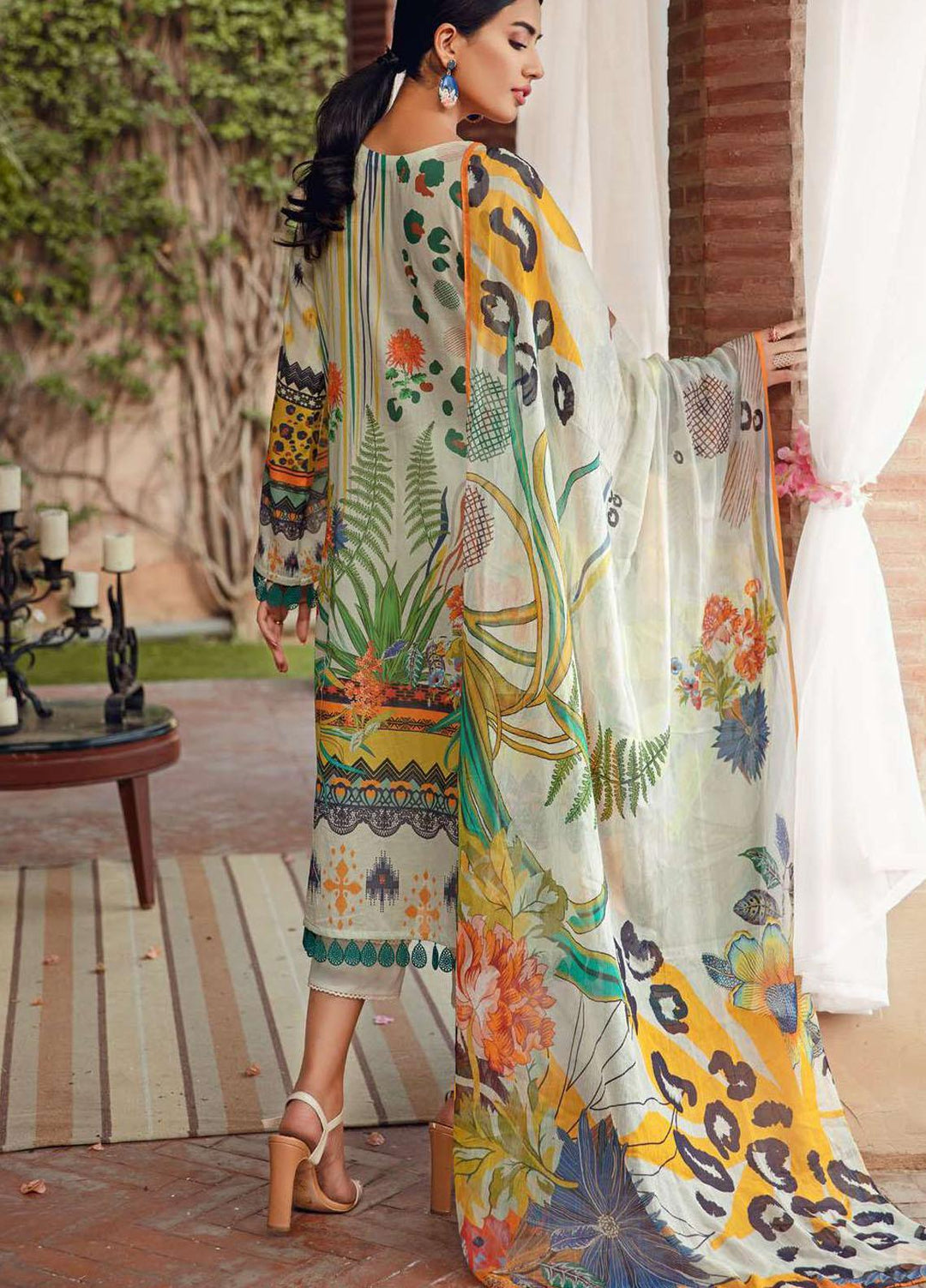 Umang by Motifz Embroidered Lawn Suits Unstitched 3 Piece MT21-LU2 2901 Lime Mahout - Summer Collection