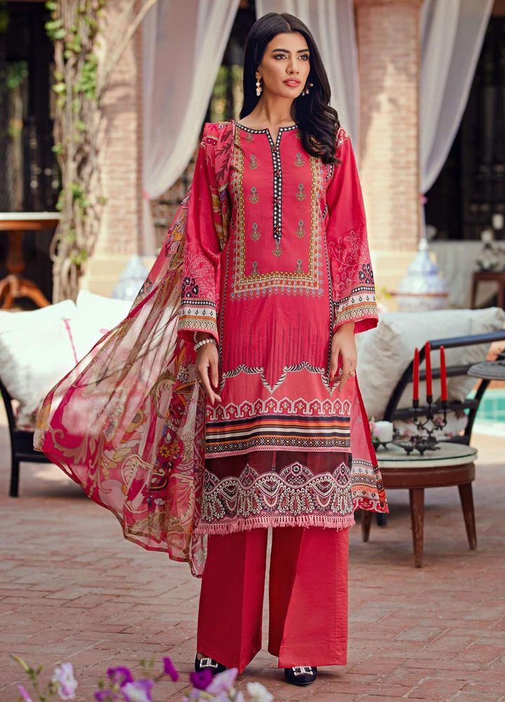 Umang by Motifz Embroidered Lawn Suits Unstitched 3 Piece MT21-LU2 2904 Mandarin - Summer Collection