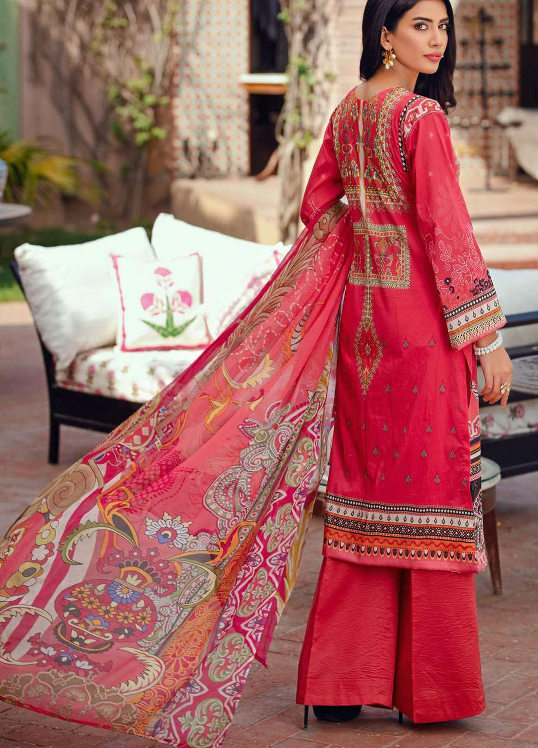 Umang by Motifz Embroidered Lawn Suits Unstitched 3 Piece MT21-LU2 2904 Mandarin - Summer Collection