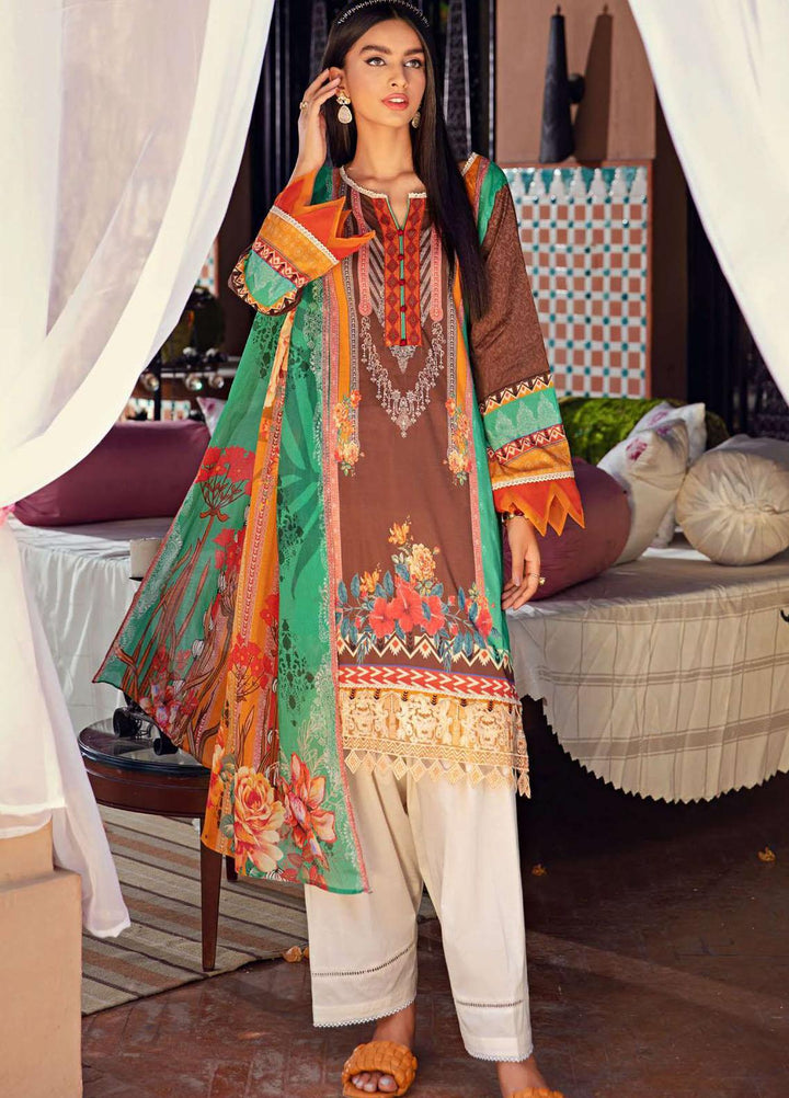Umang by Motifz Embroidered Lawn Suits Unstitched 3 Piece MT21-LU2 2906 Jangle Chints - Summer Collection