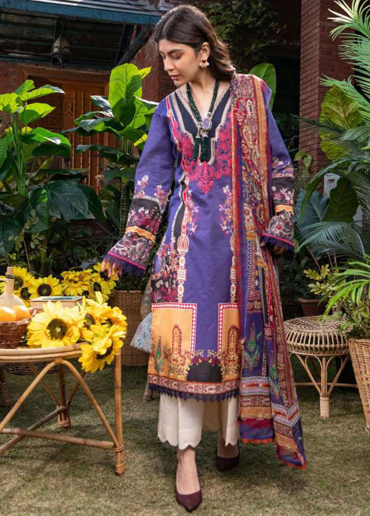 Umang By Motifz Embroidered Lawn Suits Unstitched 3 Piece MT22U 3233 Wisteria - Summer Collection