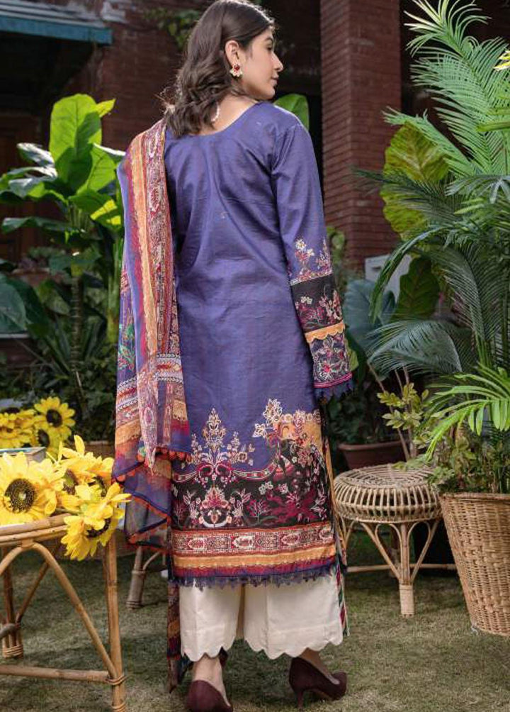 Umang By Motifz Embroidered Lawn Suits Unstitched 3 Piece MT22U 3233 Wisteria - Summer Collection