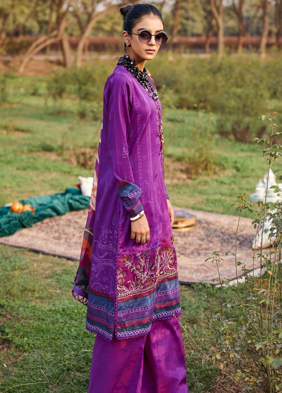 Umang By Motifz Embroidered Lawn Suits Unstitched 3 Piece MT23-U3 MWU03547 Elif - Summer Collection