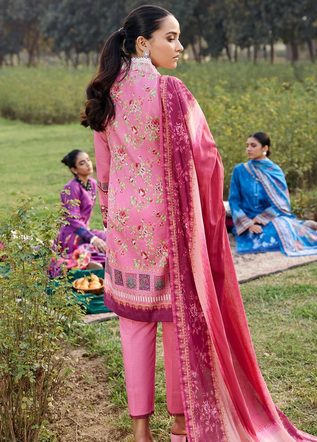 Umang By Motifz Embroidered Lawn Suits Unstitched 3 Piece MT23-U3 MWU03552 Beyza - Summer Collection