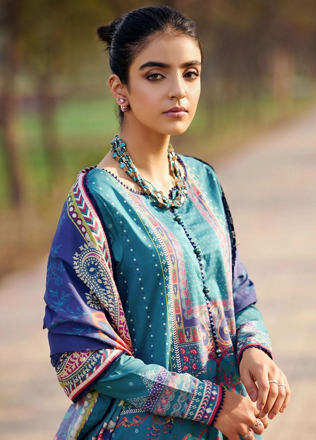 Umang By Motifz Embroidered Lawn Suits Unstitched 3 Piece MT23-U3 MWU03556 Sena - Summer Collection