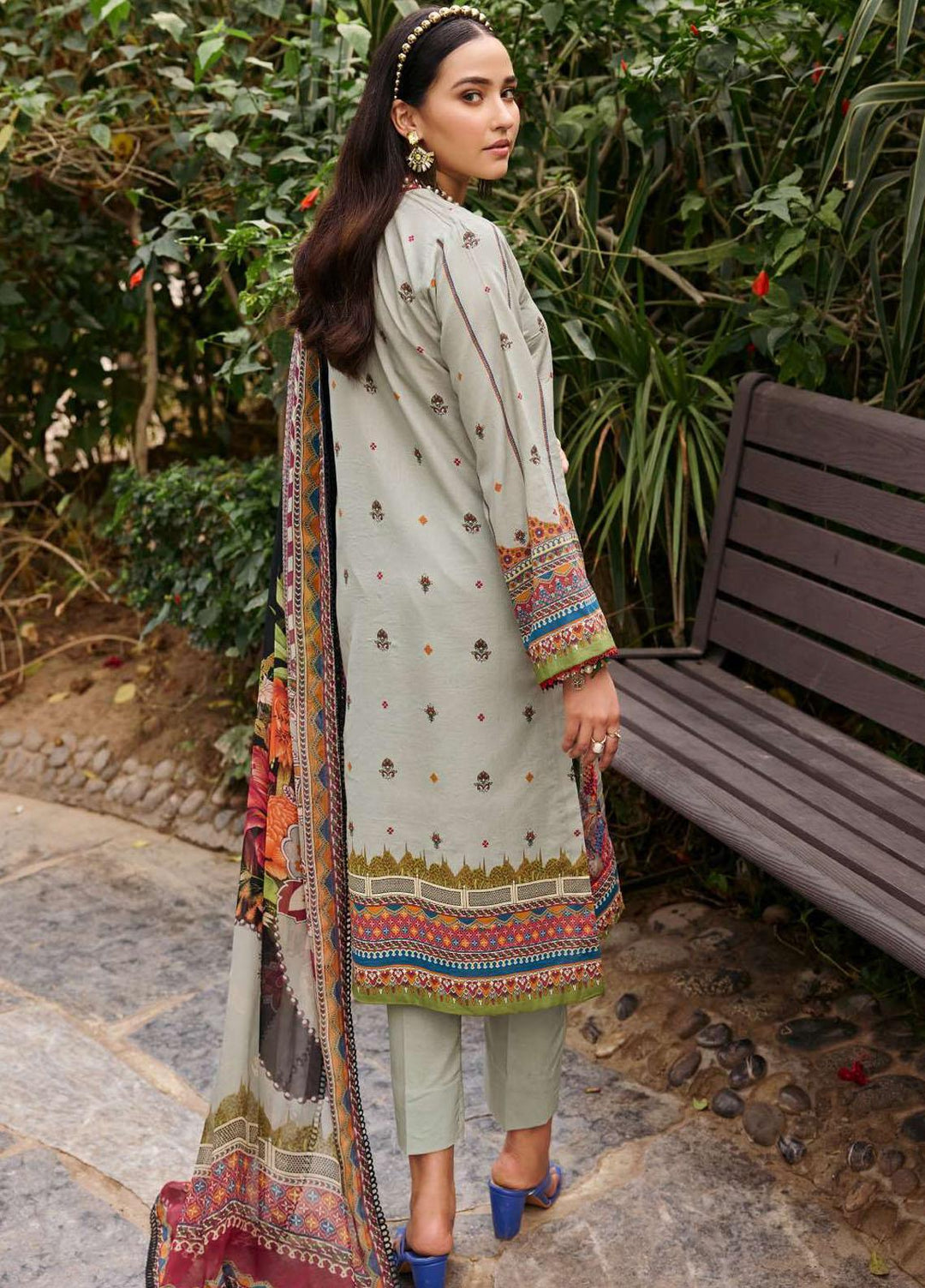 Umang By Motifz Embroidered Lawn Suits Unstitched 3 Piece MT23U-V2 3537-Ahem - Summer Collection