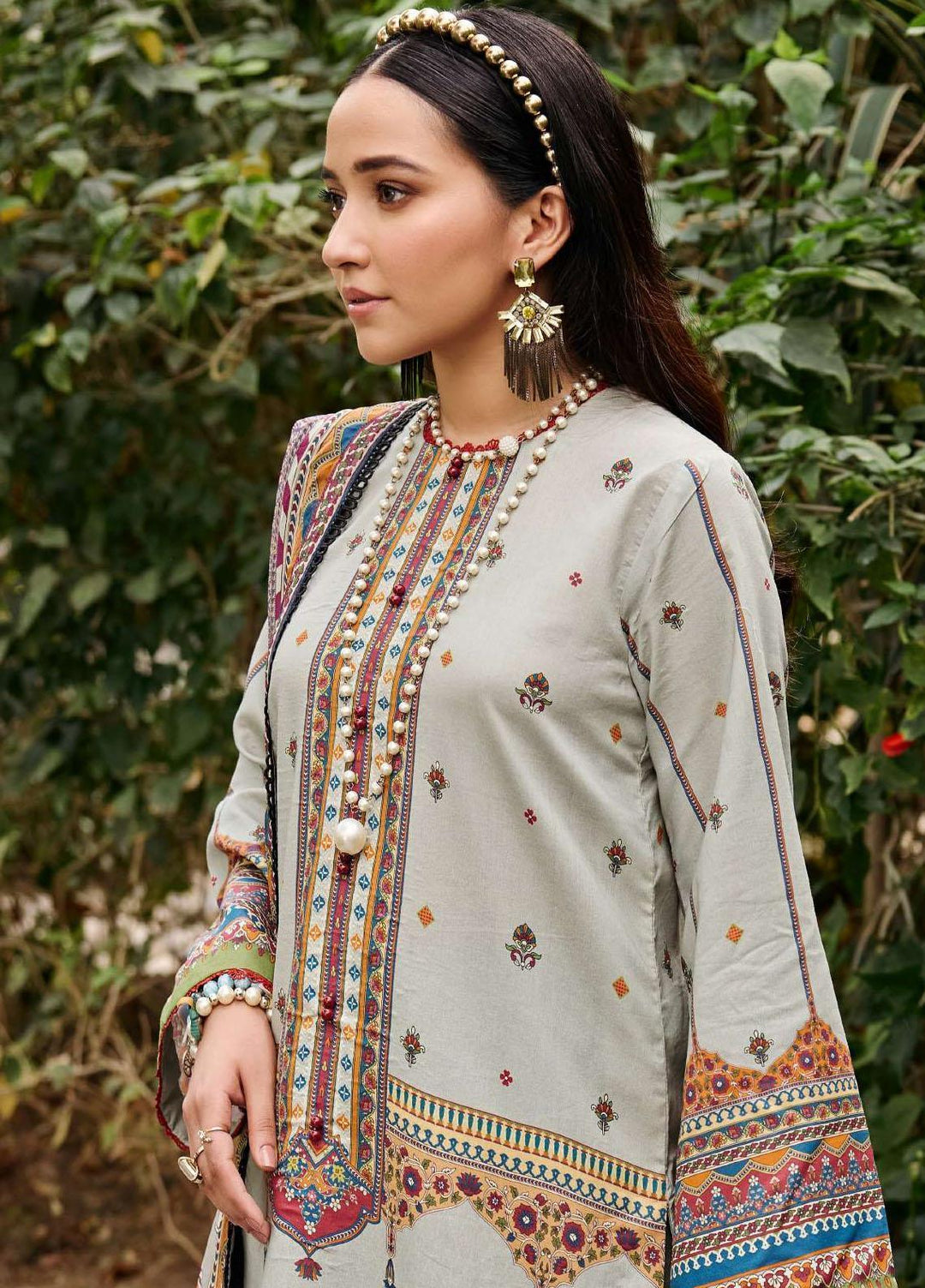 Umang By Motifz Embroidered Lawn Suits Unstitched 3 Piece MT23U-V2 3537-Ahem - Summer Collection