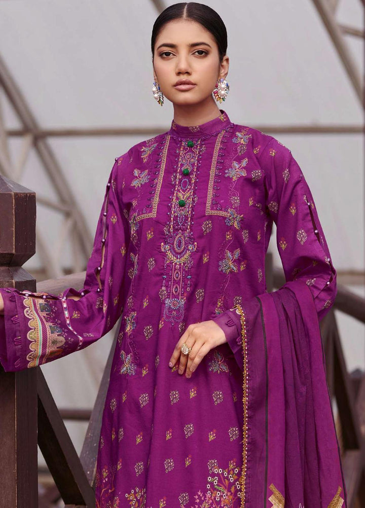 Umang By Motifz Embroidered Lawn Suits Unstitched 3 Piece MT23U-V2 3542-Jahanara - Summer Collection