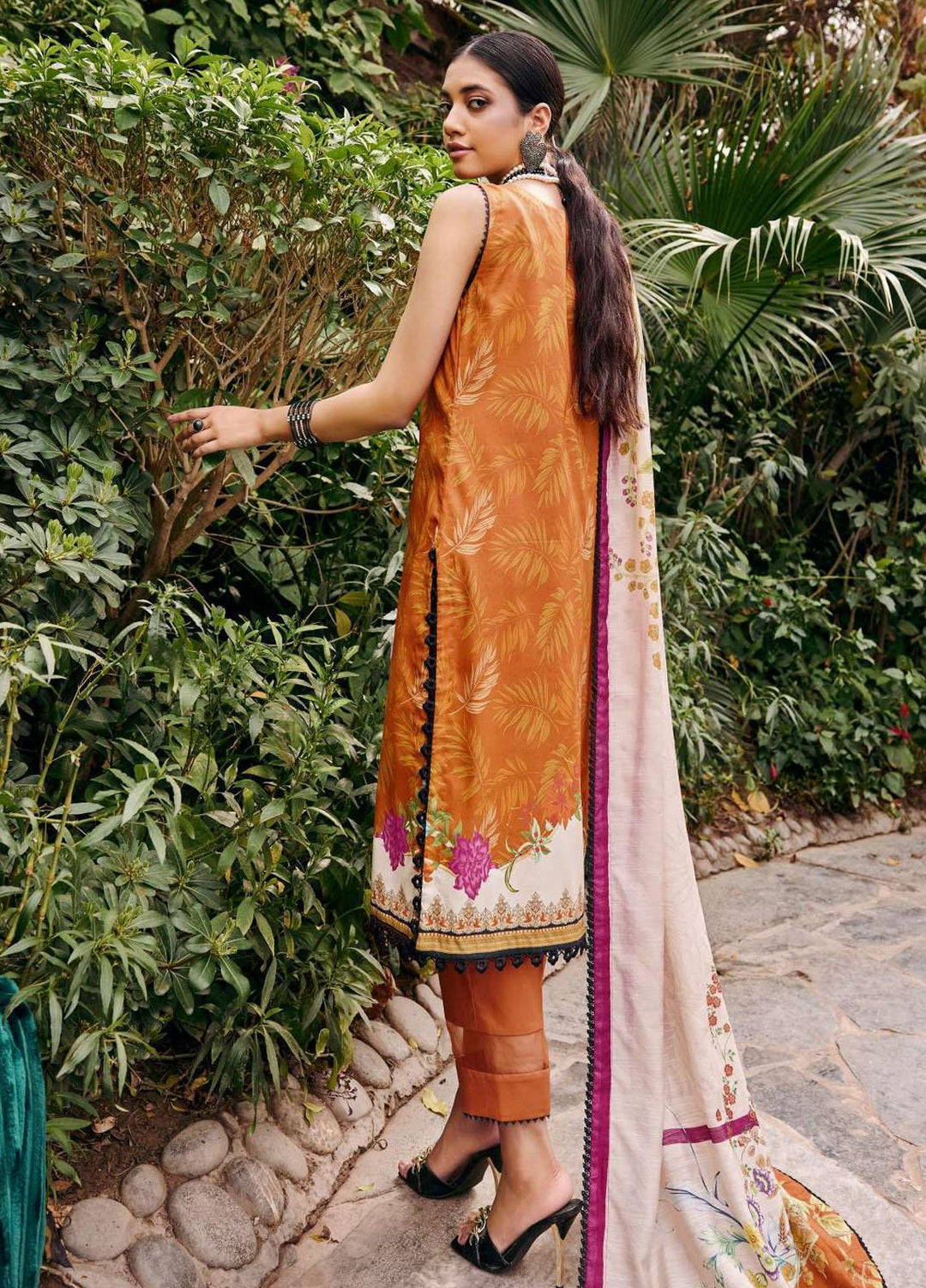 Umang By Motifz Embroidered Lawn Suits Unstitched 3 Piece MT23U-V2 3544-Beryl - Summer Collection