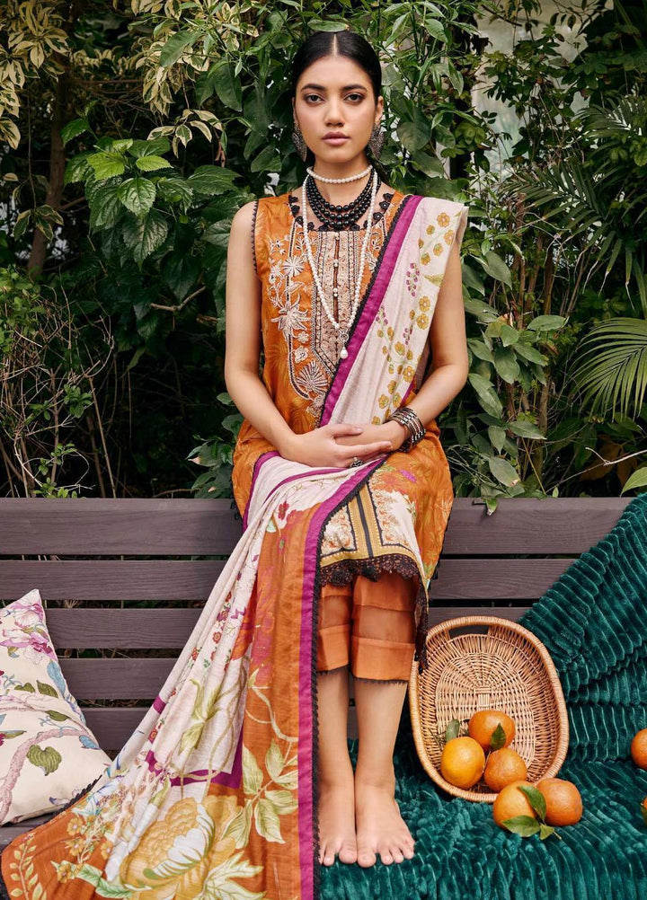 Umang By Motifz Embroidered Lawn Suits Unstitched 3 Piece MT23U-V2 3544-Beryl - Summer Collection