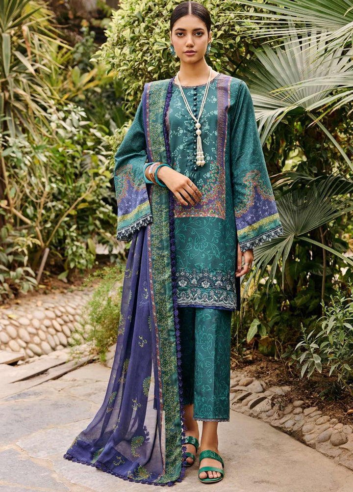Umang By Motifz Embroidered Lawn Suits Unstitched 3 Piece MT23U MWU03528 Periwinkle - Summer Collection