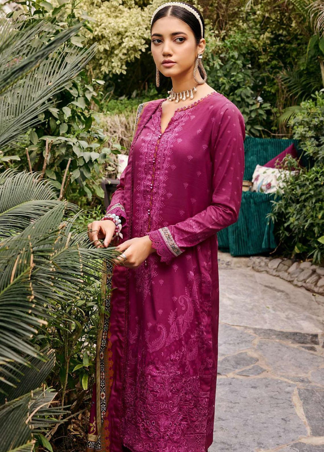 Umang By Motifz Embroidered Lawn Suits Unstitched 3 Piece MT23U MWU03531 Azure - Summer Collection