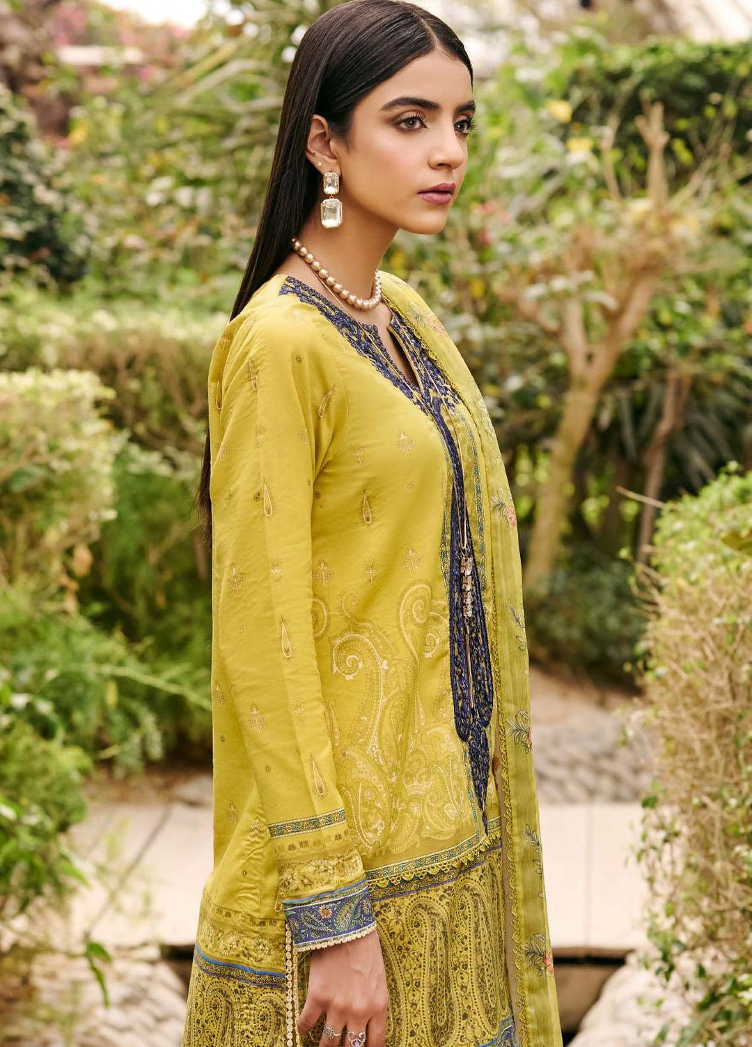 Umang By Motifz Embroidered Lawn Suits Unstitched 3 Piece MT23U MWU03532 Cerulean - Summer Collection