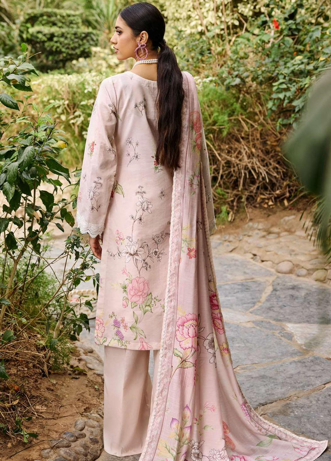 Umang By Motifz Embroidered Lawn Suits Unstitched 3 Piece MT23U MWU03535 Eggshell - Summer Collection