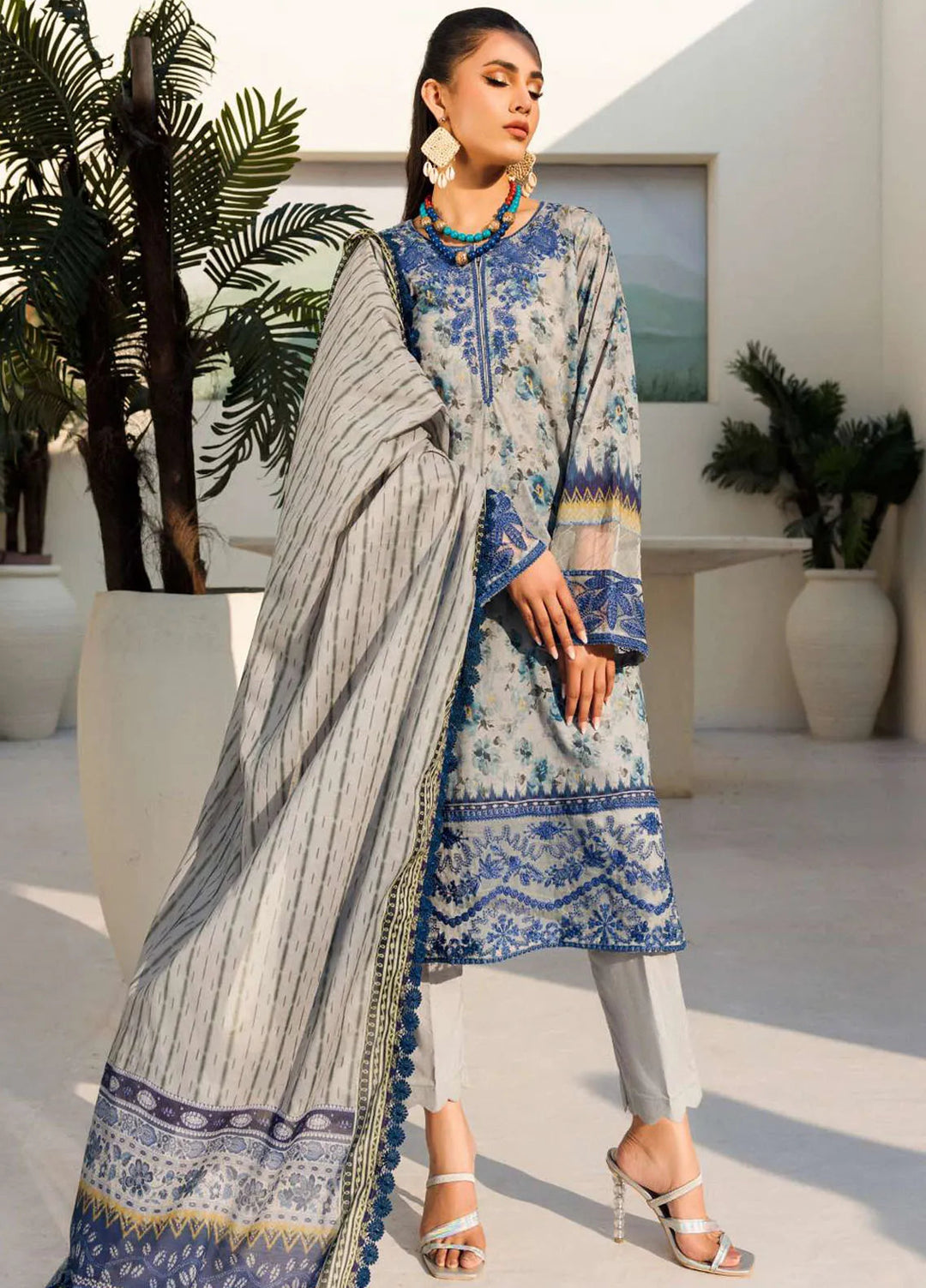 Umang By Motifz Embroidered Lawn Suit Unstitched 3 Piece MT24U 4631 Mohini - Summer Collection