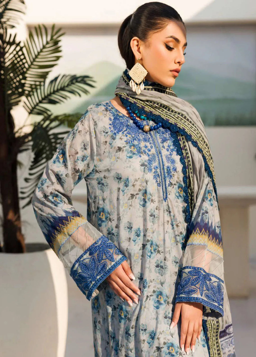 Umang By Motifz Embroidered Lawn Suit Unstitched 3 Piece MT24U 4631 Mohini - Summer Collection