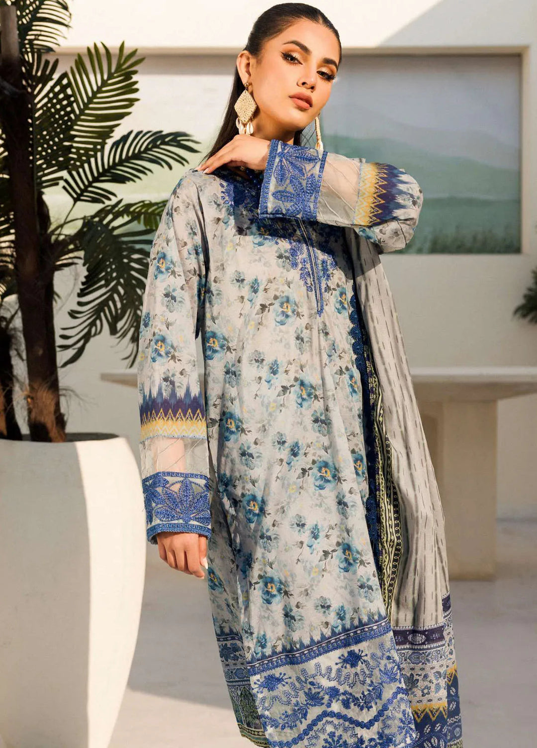 Umang By Motifz Embroidered Lawn Suit Unstitched 3 Piece MT24U 4631 Mohini - Summer Collection