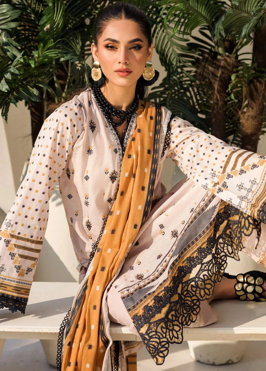 Umang By Motifz Embroidered Lawn Suit Unstitched 3 Piece MT24U 4632 Purvai - Summer Collection