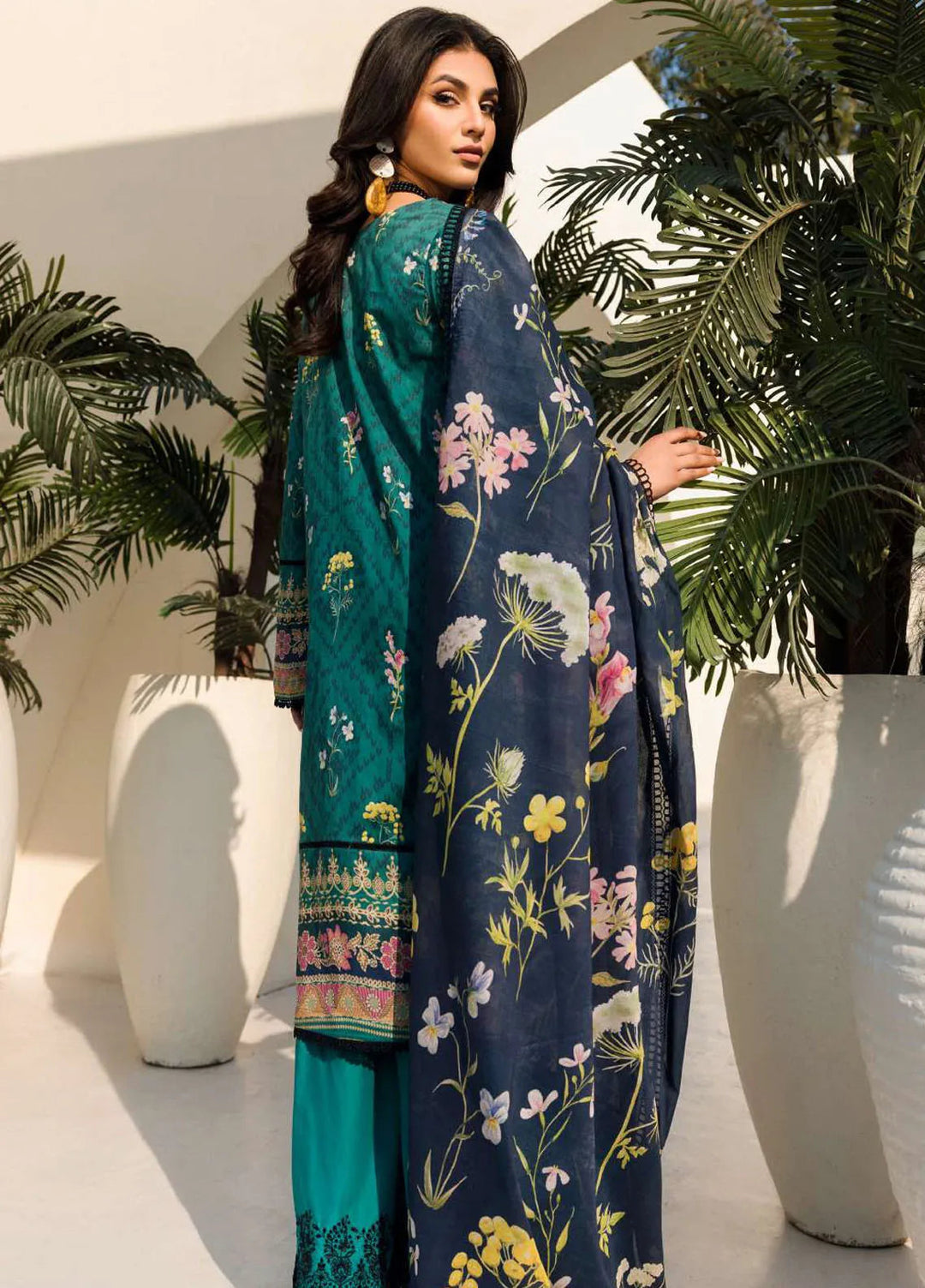 Umang By Motifz Embroidered Lawn Suit Unstitched 3 Piece MT24U 4636 Everglade - Summer Collection