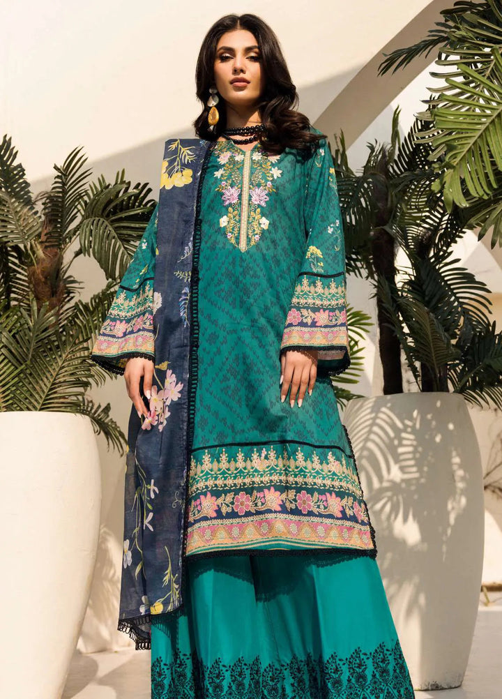 Umang By Motifz Embroidered Lawn Suit Unstitched 3 Piece MT24U 4636 Everglade - Summer Collection