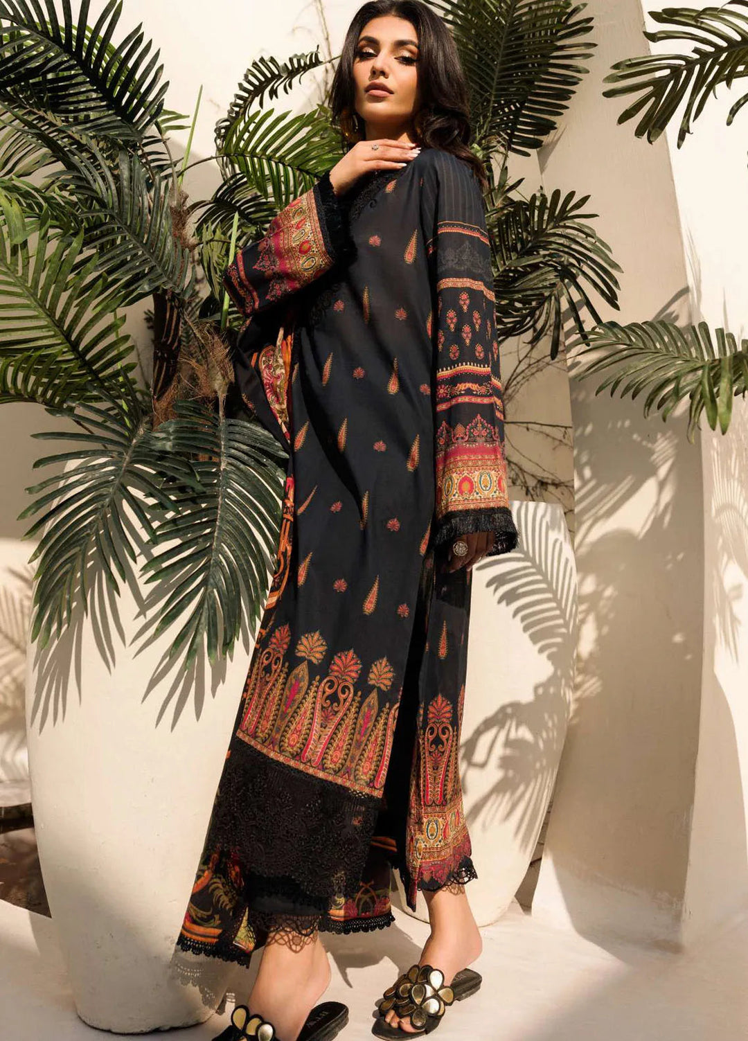 Umang By Motifz Embroidered Lawn Suit Unstitched 3 Piece MT24U 4638 Peridot - Summer Collection