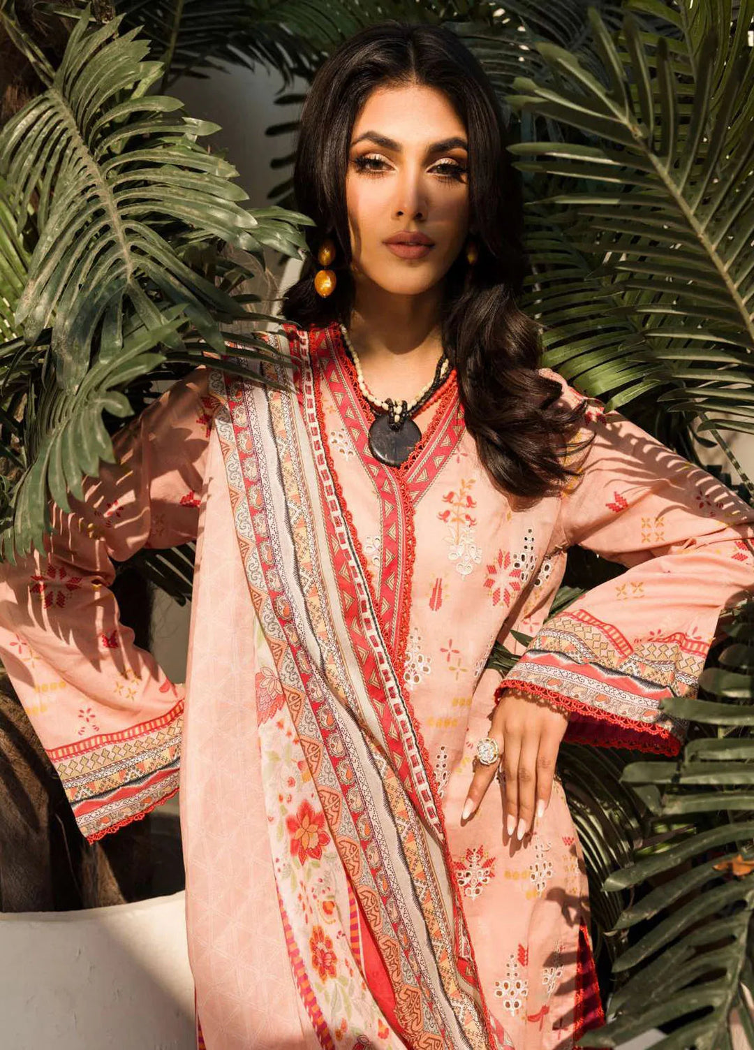 Umang By Motifz Embroidered Lawn Suit Unstitched 3 Piece MT24U 4639 Neelkamal - Summer Collection