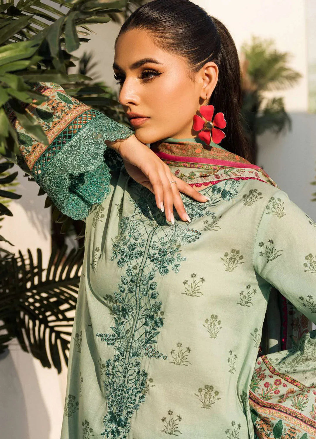 Umang By Motifz Embroidered Lawn Suit Unstitched 3 Piece MT24U 4640 Floral Spring - Summer Collection