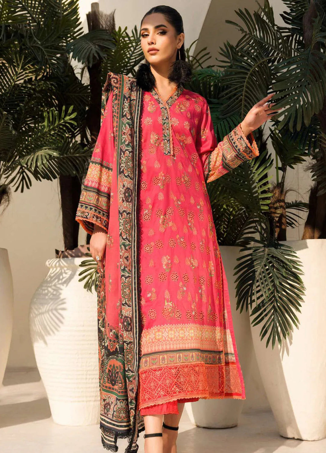 Umang By Motifz Embroidered Lawn Suit Unstitched 3 Piece MT24U 4641 Sapphire - Summer Collection
