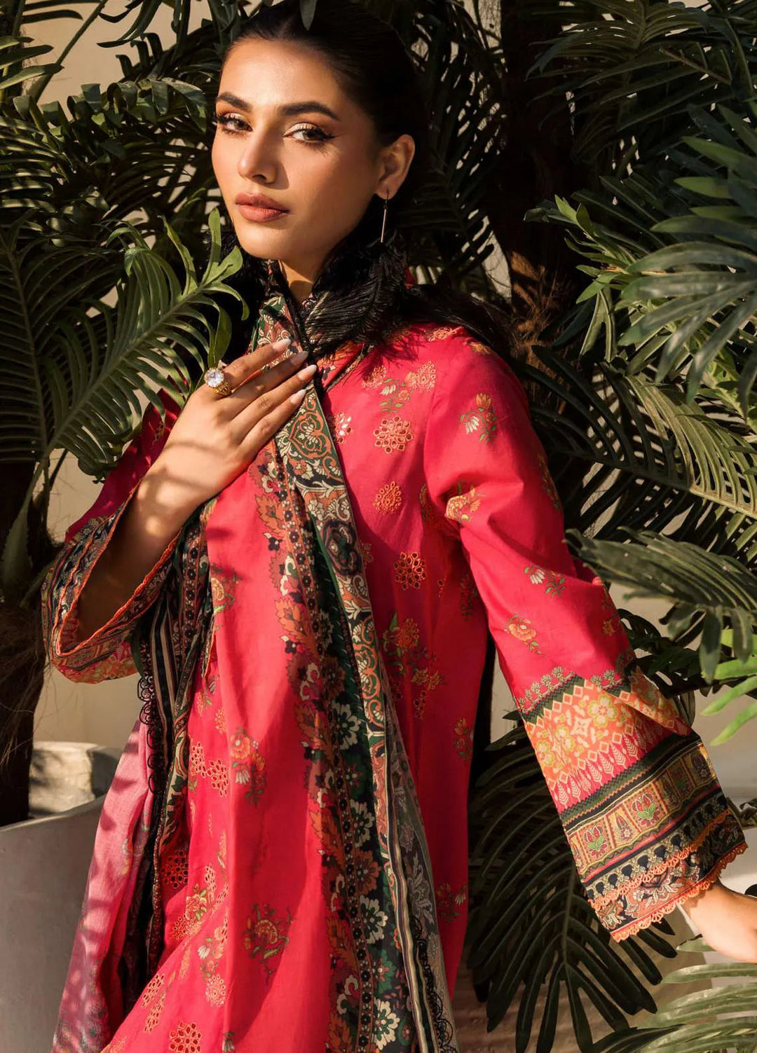 Umang By Motifz Embroidered Lawn Suit Unstitched 3 Piece MT24U 4641 Sapphire - Summer Collection