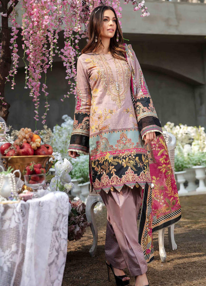 Umang by Motifz Embroidered Lawn Suits Unstitched 3 Piece MT21LU 2814 Rose Cair - Summer Collection