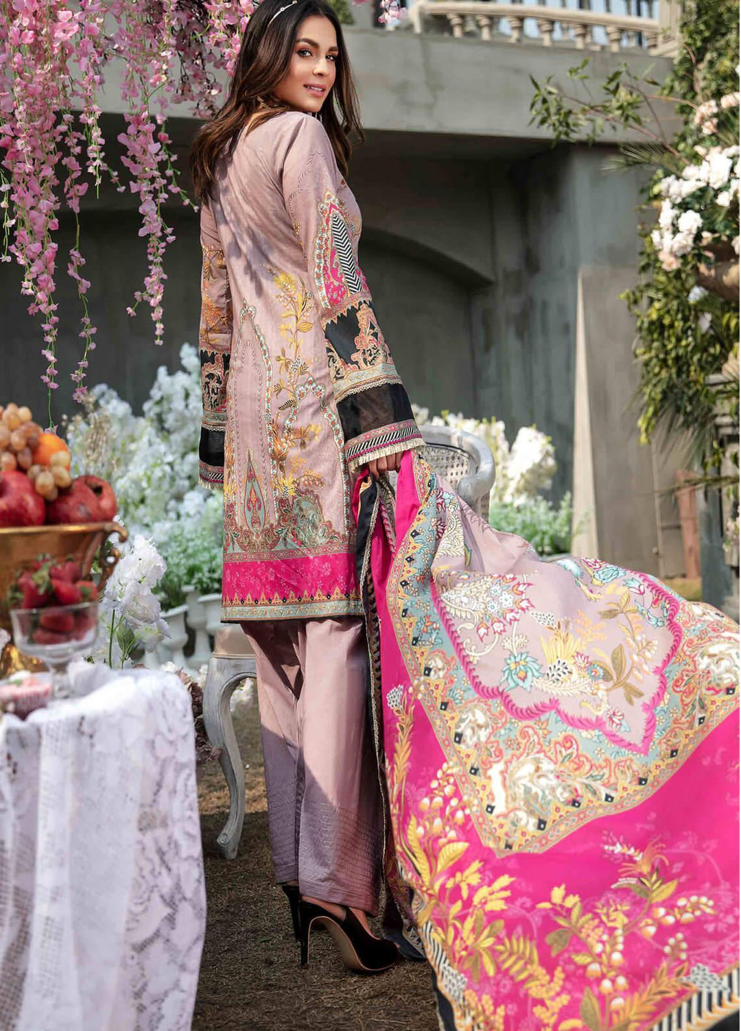 Umang by Motifz Embroidered Lawn Suits Unstitched 3 Piece MT21LU 2814 Rose Cair - Summer Collection