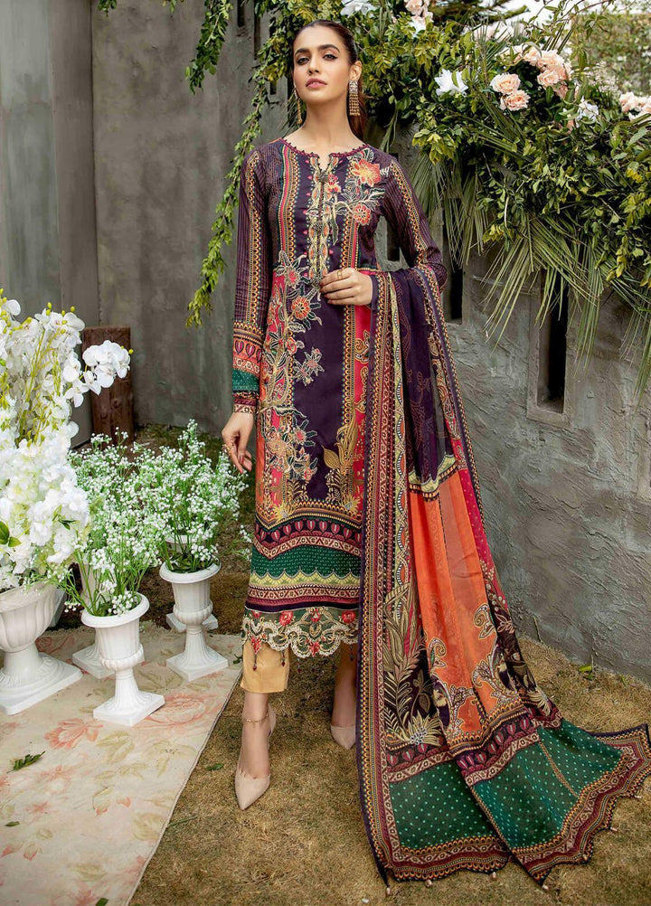 Umang by Motifz Embroidered Lawn Suits Unstitched 3 Piece MT21LU 2815 Sunset Hue - Summer Collection